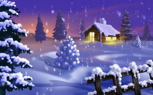 Sfondi desktop HD Natale - paesaggio nella neve