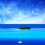 Sfondi desktop paesaggi HD - isola nell'oceano