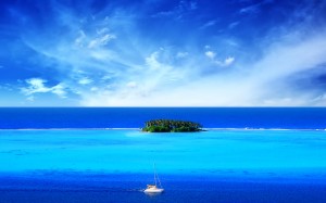 Sfondi desktop paesaggi HD - isola nell'oceano