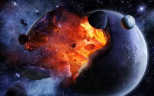 Sfondi HD spazio - impatto di meteorite