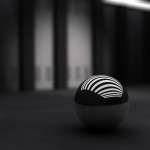 Sfondi desktop HD astratti neri - sfera 3D