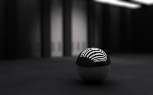 Sfondi desktop HD astratti neri - sfera 3D