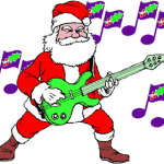 Immagine animata babbo natale rock