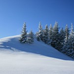 Sfondo paesaggio neve in montagna