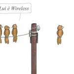 Vignetta divertente sul wireless