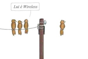 Vignetta divertente sul wireless