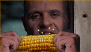 Gif animata divertente Hannibal vegetariano