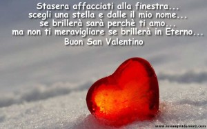 Auguri di San Valentino con dedica d'amore