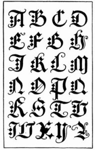 Tattoo dita mano - lettere alfabeto