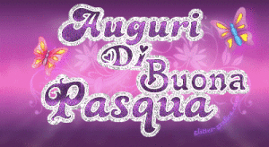 Auguri di Buona Pasqua glitter immagine animata