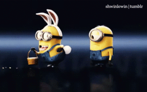 Immagine animata pasqua minions