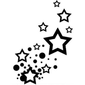 Tattoo scia di stelle e cerchi